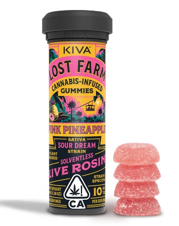Lost Farm Pink Pineapple Live Rosin Gummies