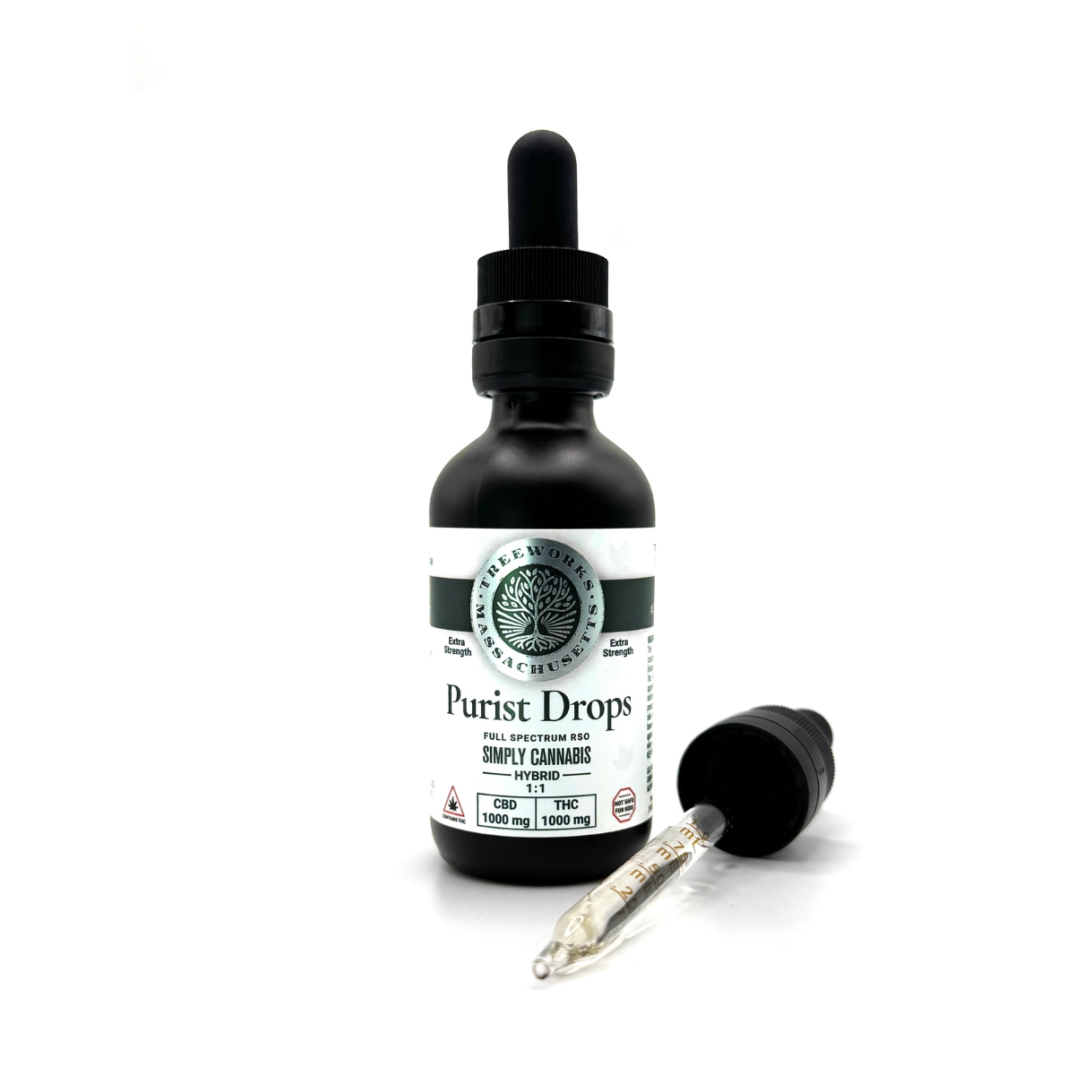 Treeworks 1:1 Purist Drops 1000mg 50mL Tincture (THC:CBD) - Simply Cannabis