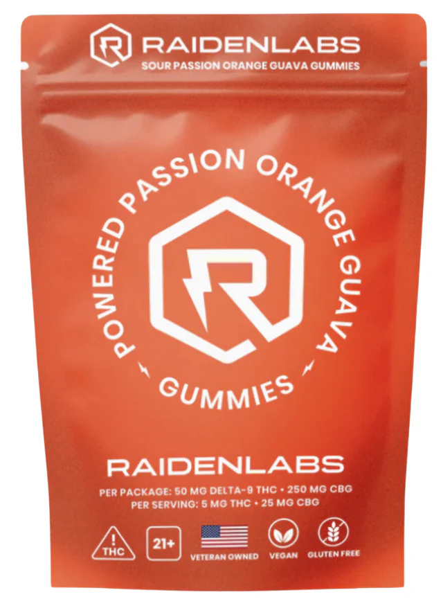 Focus Gummies - Powered Passion Orange Guava - 5mg THC 25mg CBG - 10 servings