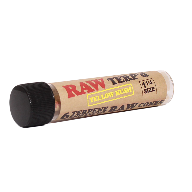 RAW | Terp'd Pre Roll Cones | 1 1/4 Size | Yellow Kush | 6pk