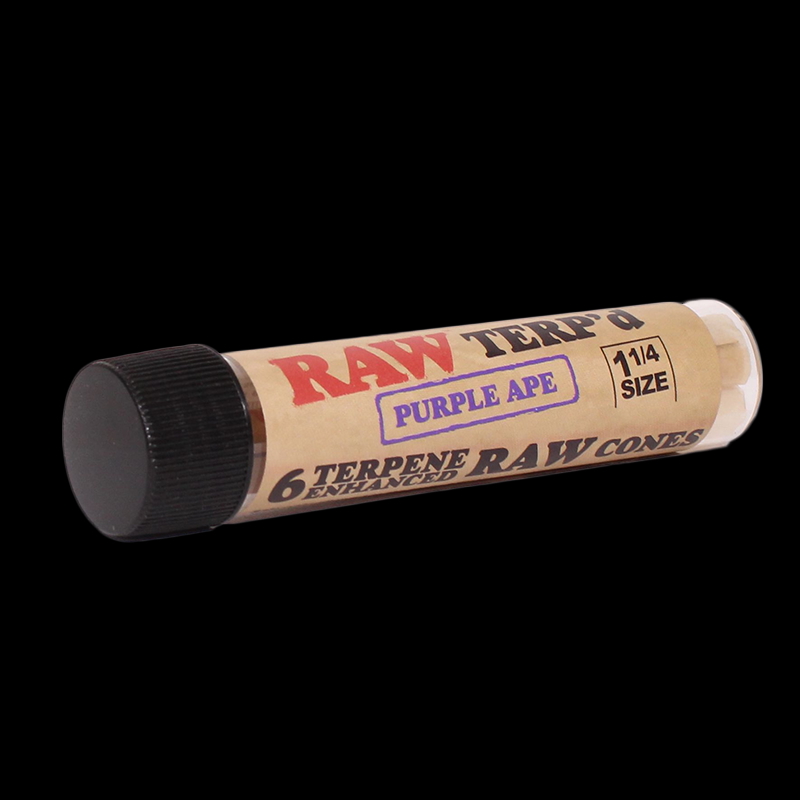RAW | Terp'd Pre Roll Cones | 1 1/4 Size | Purple Ape | 6pk