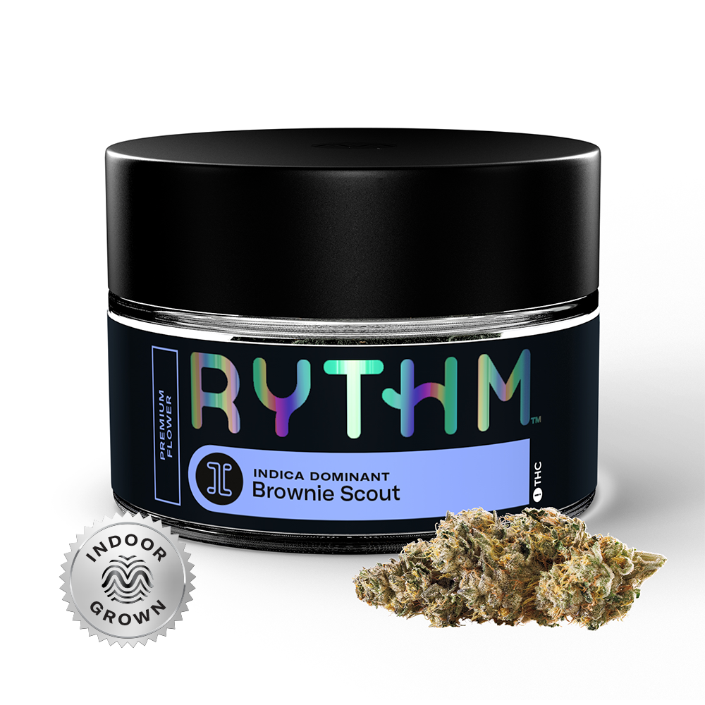 RYTHM Indica Dominant Premium Flower Brownie Scout 1/8oz