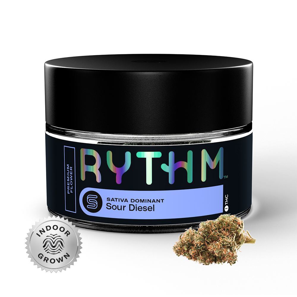 RYTHM Sativa Dominant Premium Flower Sour Diesel 1/8oz