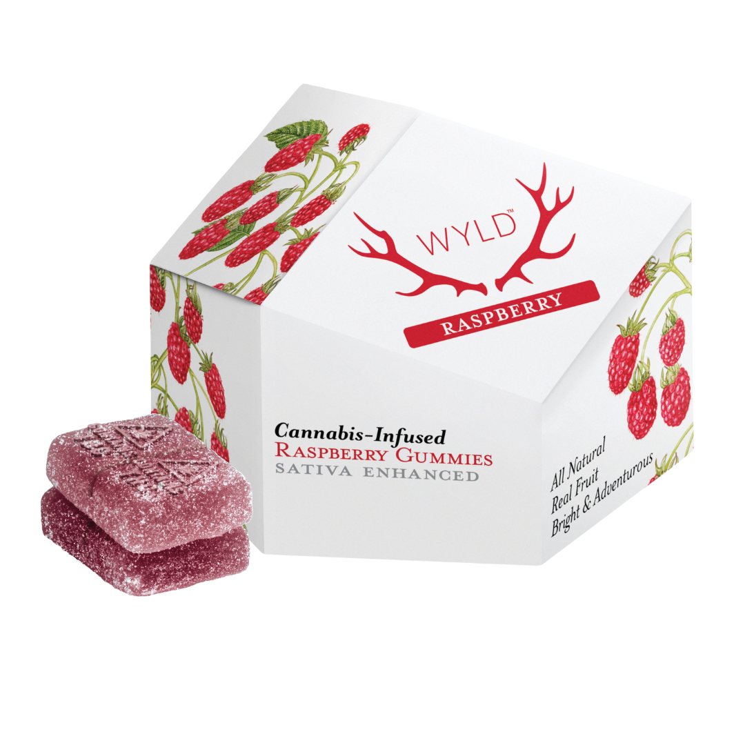 Raspberry Sativa Enhanced Gummies | 100mg