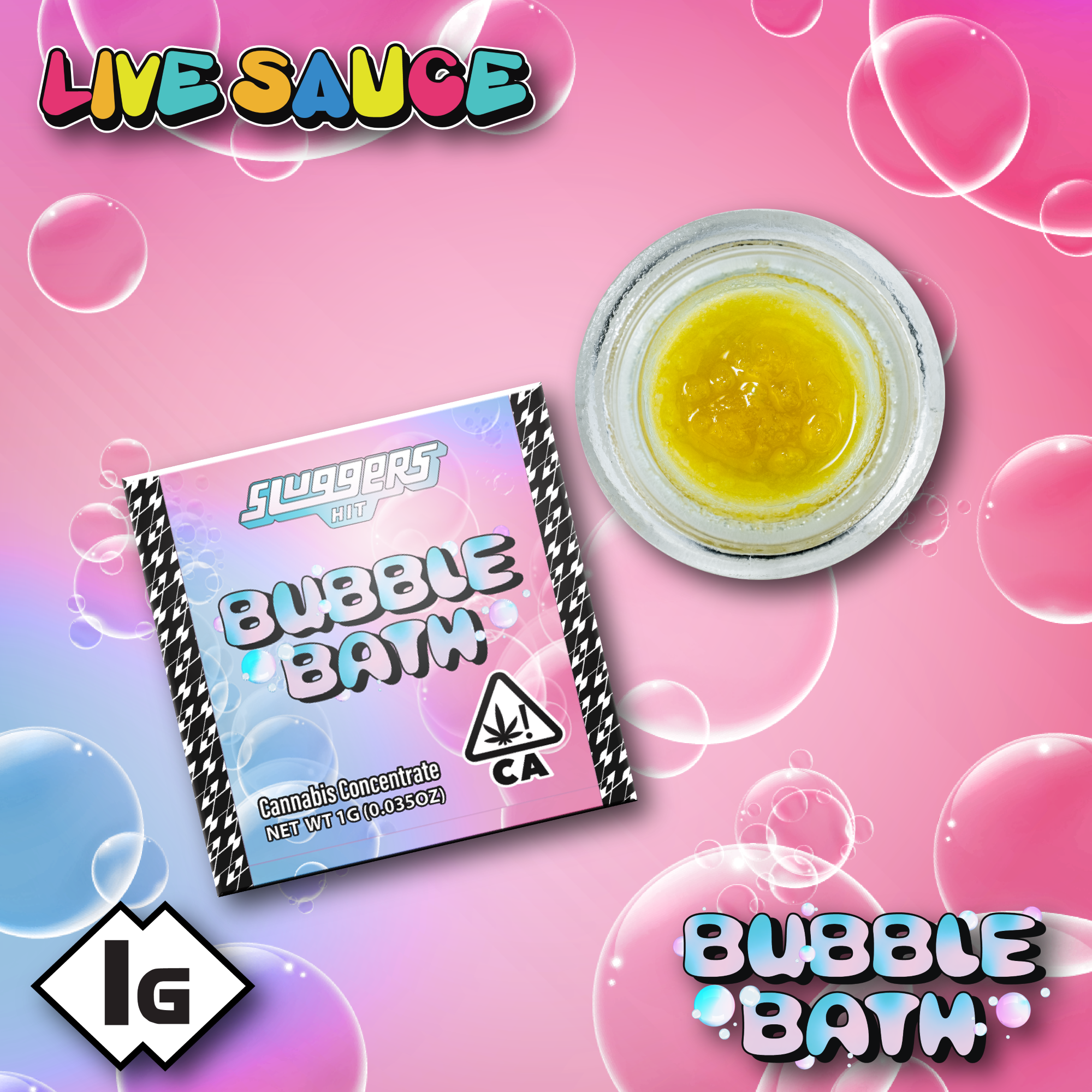 Sluggers | Live Resin Sauce | Bubble Bath | 1g