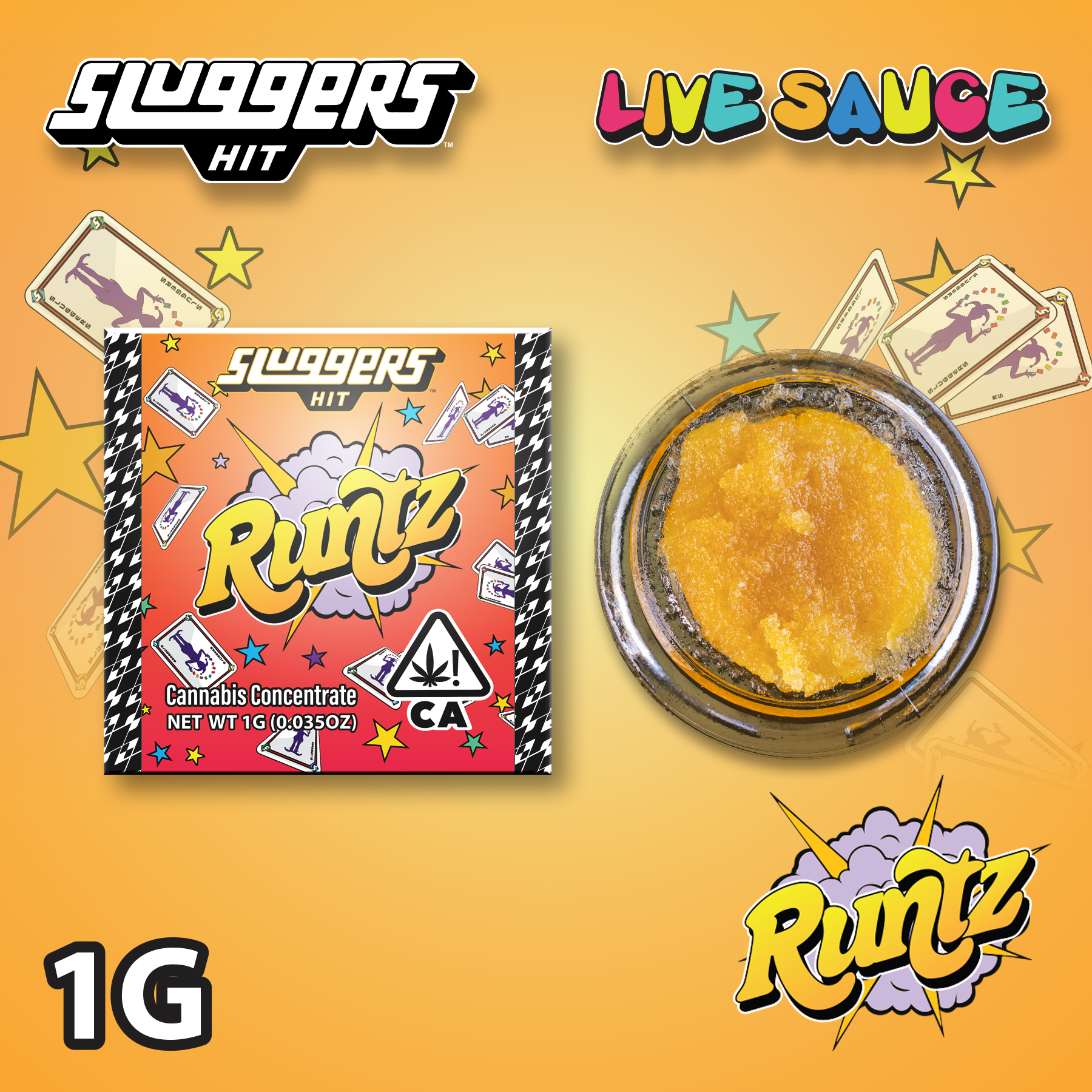 Sluggers | Live Resin Sauce | Runtz | 1g