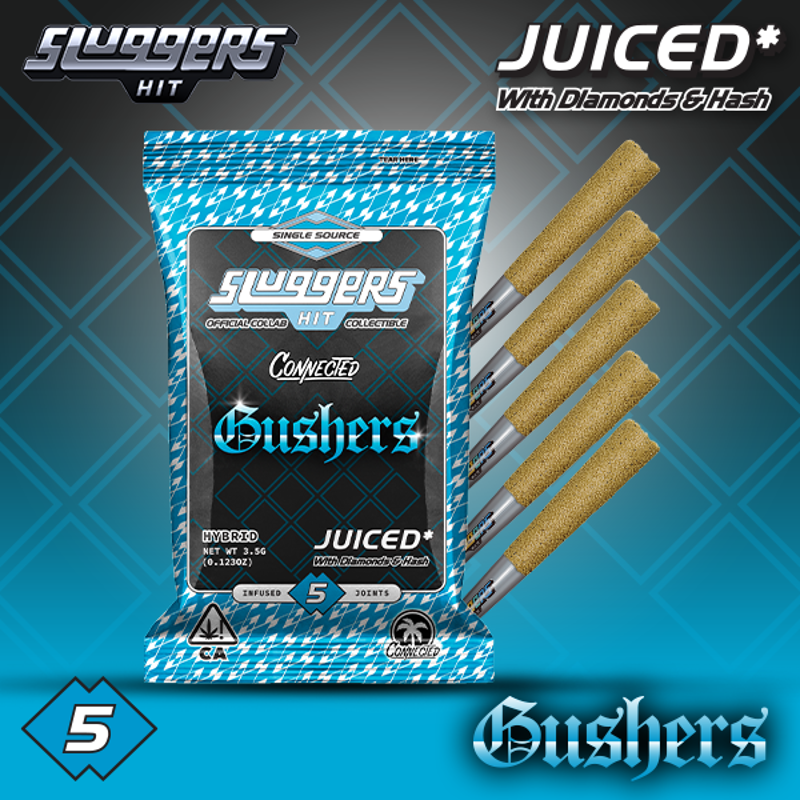 Sluggers x Connected Gushers (H) Infused Preroll 5pk 3.5g