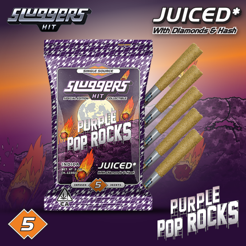 Sluggers Purple Pop Rocks (I) Infused Preroll 5pk 3.5g