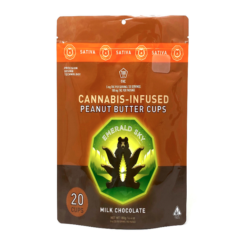 Edible: Sativa Peanut Butter Cups (10-Pack) - 100mg