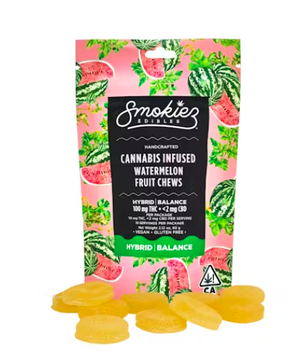 10pk Watermelon Fruit Chews - Smokiez