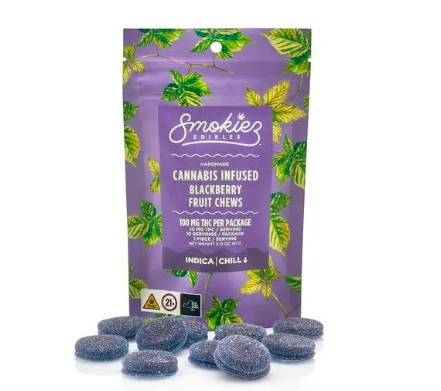 10pk Blackberry Fruit Chews - Smokiez