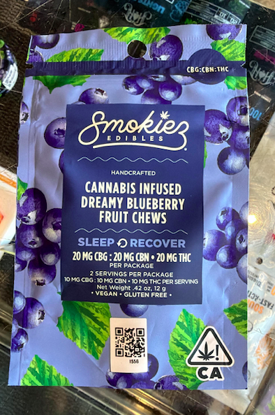 2pk Dreamy Blueberry 1:1:1 CBG:CBD:THC -Smokiez
