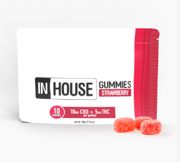 In House 1:1 Strawberry 100mg 20pk (CBD:THC) Gummies