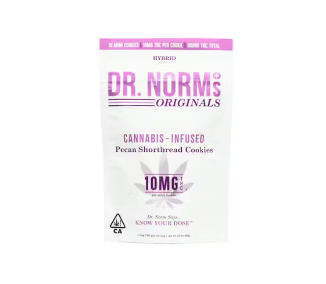 Dr. Norm's - Pecan Shortbread Cookies 10pk 100mg