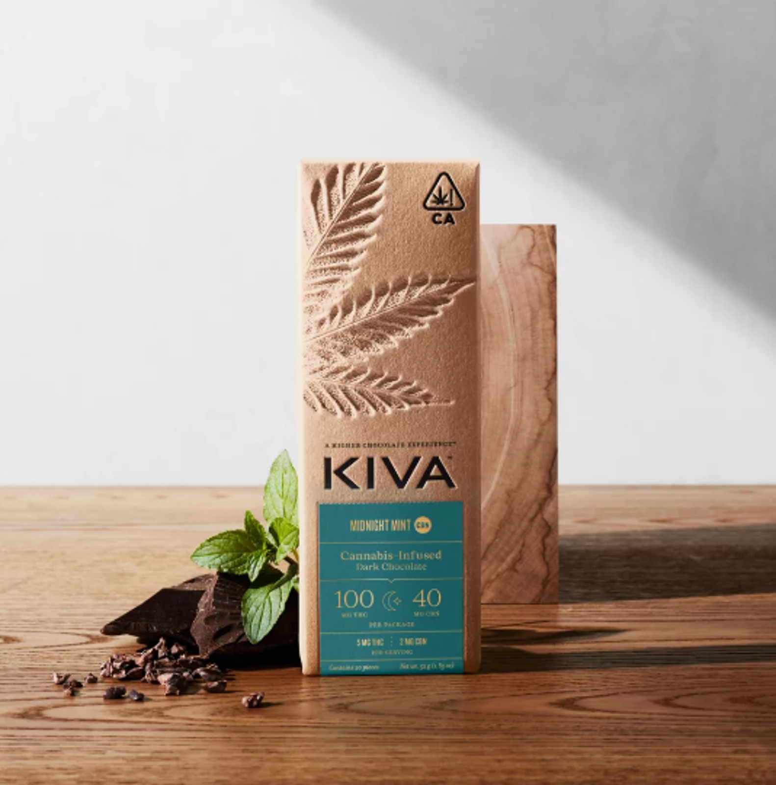 Kiva - Bar - Midnight Mint Dark Chocolate CBN 2:5