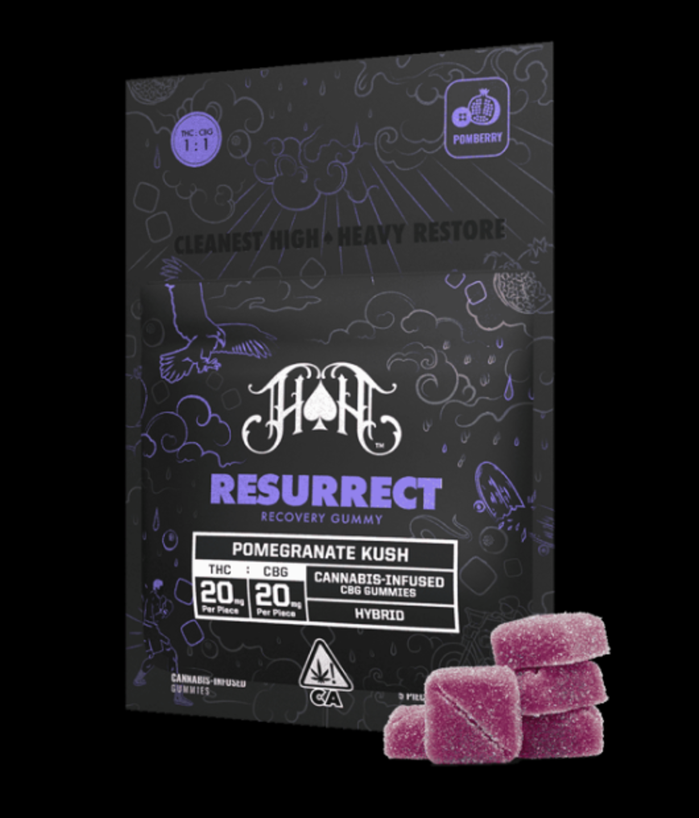 Heavy Hitters "Resurrect" Pomegranate Kush THC/CBC 100mg GreenStone