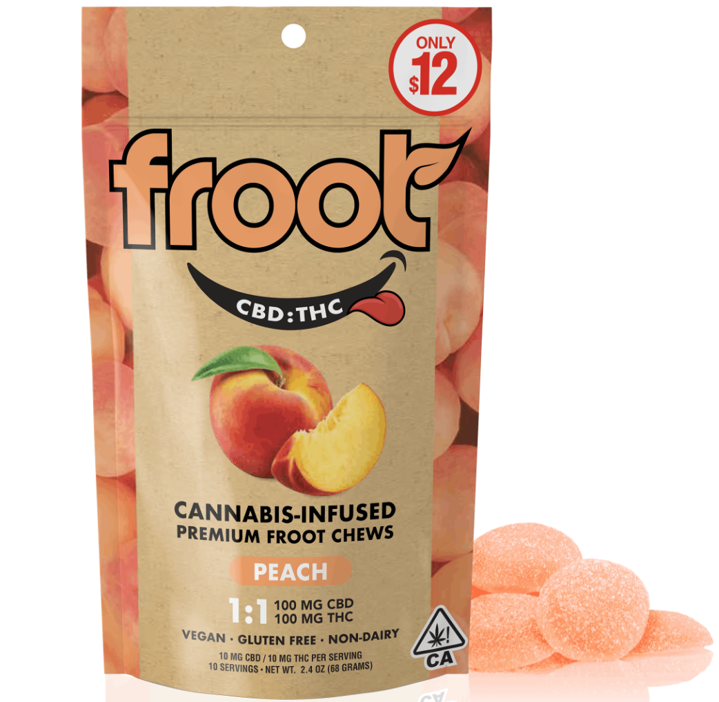 Froot - Peach - Gummies - 10pk - 1:1 THC/CBD