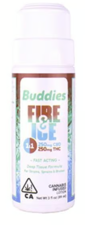 Buddies - Fire & Ice - THC 1000 - Topical Roll On - 3fl oz