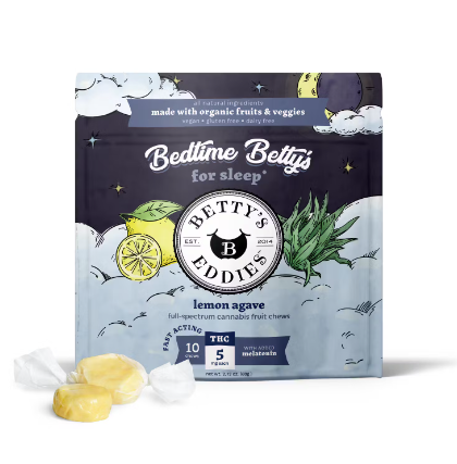 Betty's Eddies Bedtime Betty's Lemon Agave Chews for Sleep 50mg 10pk (V/GF)