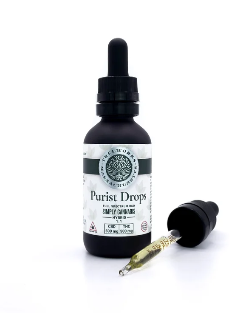 Treeworks 1:1 Purist Drops 1000mg 50mL Tincture (THC:CBD) - Simply Cannabis