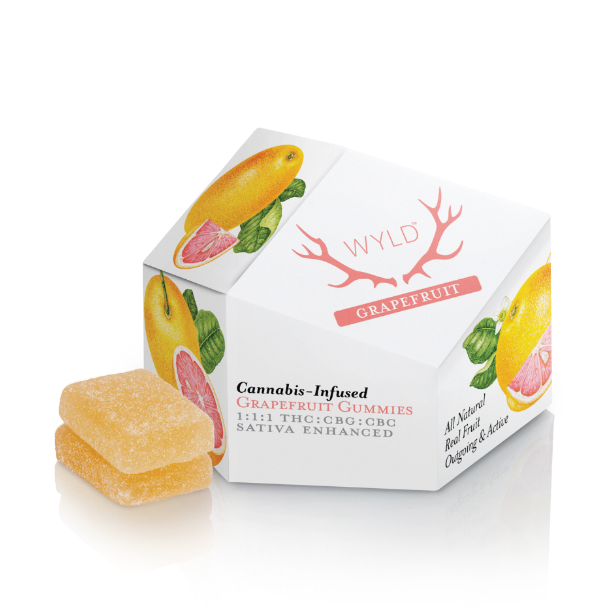 Grapefruit 1:1:1 THC:CBG:CBC GUMMIES - WYLD