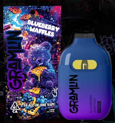 1g Blueberry Waffles Disposable - lin