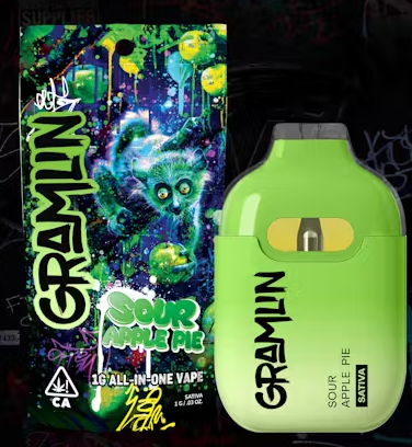 1g Sour Apple Pie Disposable - lin