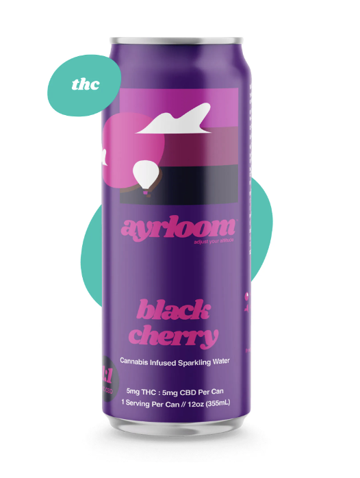 Black Cherry 5mg 1:1 Infused Sparkling Water | ayrloom