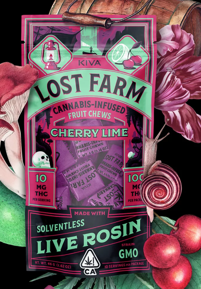 Lost Farm - Live Rosin - Cherry Lime - GMO - Fruit Chews - 100mg