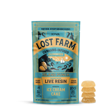 Lost Farm Lemon OG Haze x Strawberry Lemonade Live Resin Gummies 100mg 20pk