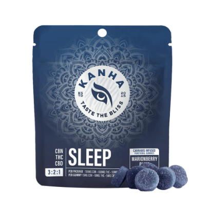 Kanha FX 3:2:1 Sleep Marionberry Plum Nano Gummies 100mg 10pk (CBN:THC:CBD) (V/GF)