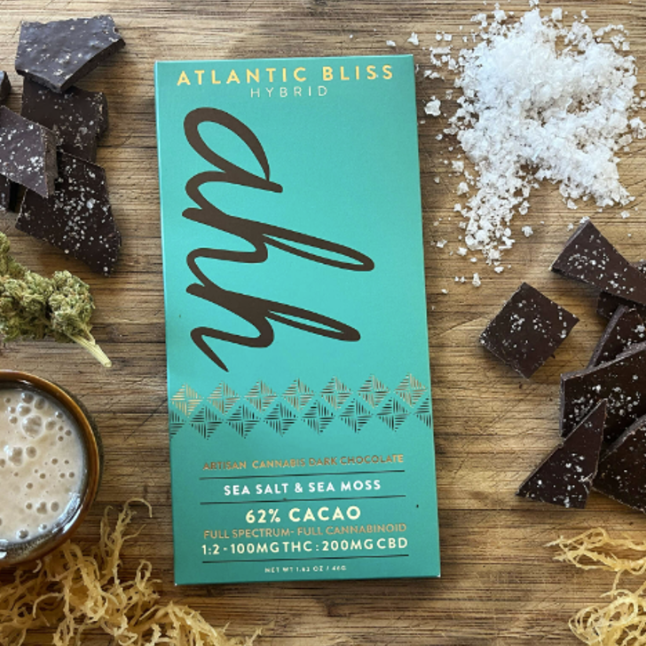 Ahh 2:1 Atlantic Bliss Sea Salt Dark Chocolate Bar 100mg 20pk (CBD:THC)