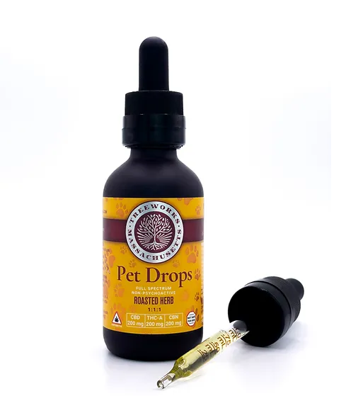 Treeworks Pet Drops 1:1:1 Tincture - Roasted Herb (THCA:CBD:CBN)