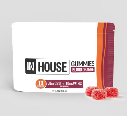 In House 5:1 Blood Orange Gummies 100mg 10pk (CBD:THC)