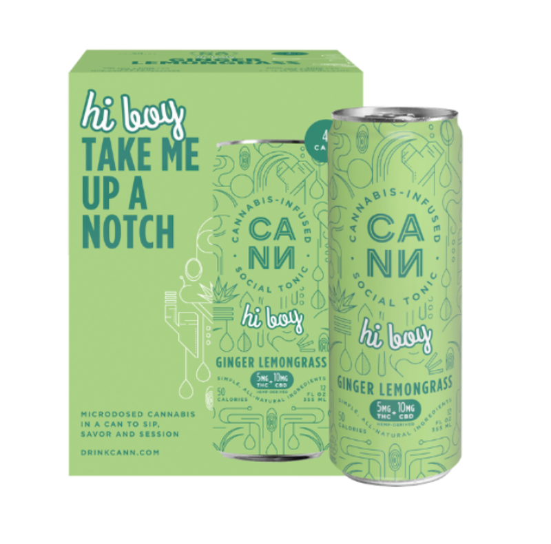 CANN Hi- Boys Ginger Lemongrass 4pk 20mg