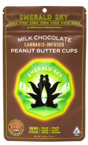 Emerald Sky: 10pk 100mg Hybrid Peanut Butter Cups - Emerald Sky