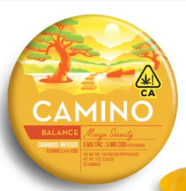 100mg 1:1 Mango Serenity Gummies - Camino
