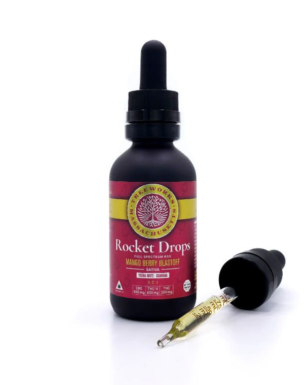 Treeworks 3:2:1 Mango Berry Blastoff Rocket Drops Tincture 300mg 60ml (CBG:THCV:THC)