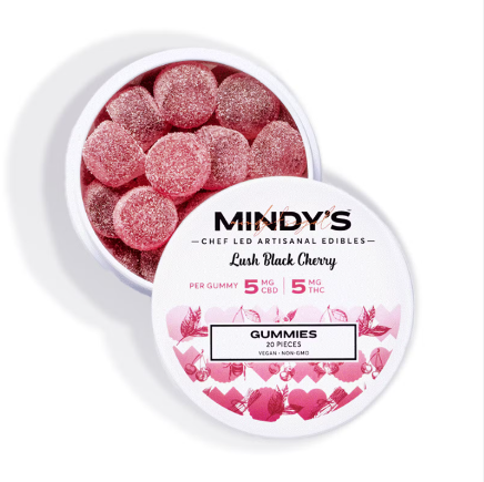 Mindy's 1:1 Lush Black Cherry Gummies 100mg 20pk (THC:CBD)