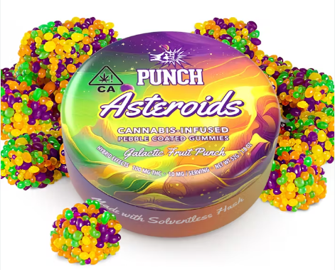 Punch - Edible: Galactic Fruit Punch Asteroids (Solventless 10-Pack) - 100mg