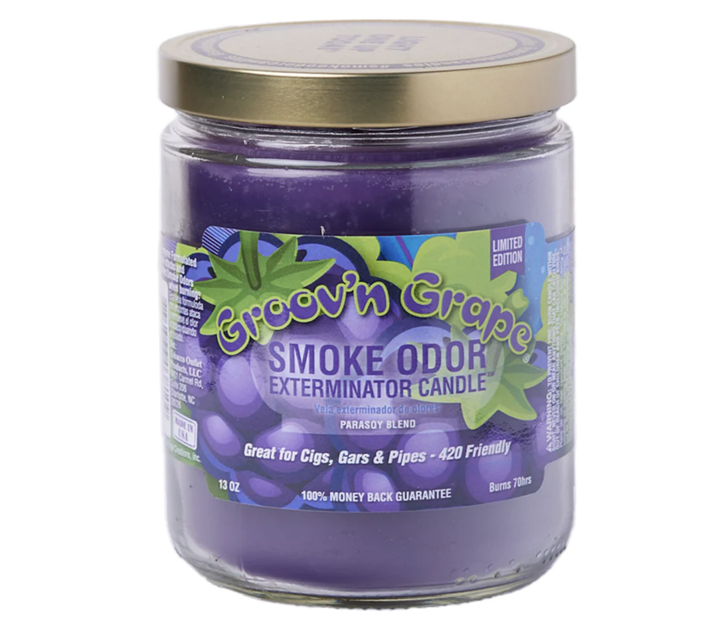 Groov'n Grape Smoke Odor Exterminator Candle