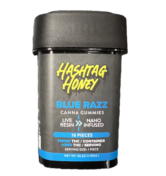 Blue Razz 10mg Gummies 10 Pack | Hashtag Honey
