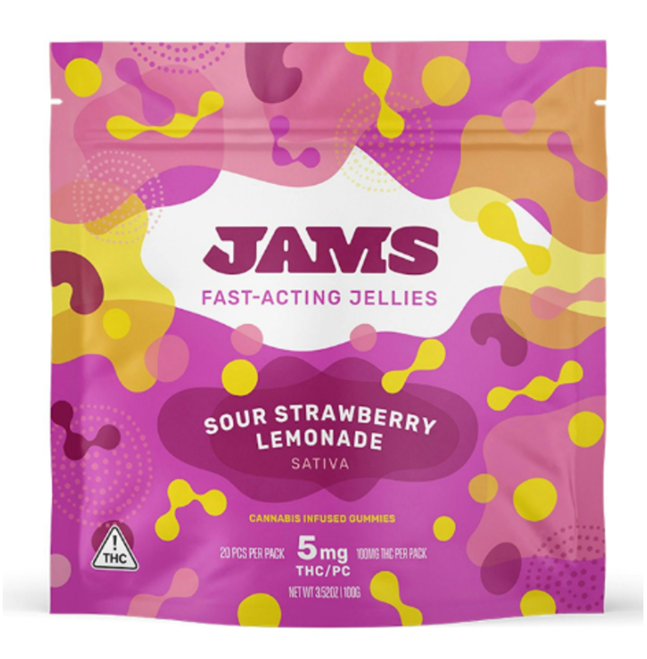 Jams Sour Strawberry Lemonade Nano Jellies 100mg 20pk