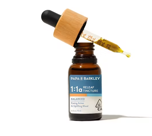 Papa & Barkley 450mg Releaf Tincture CBD:THC 1:1a