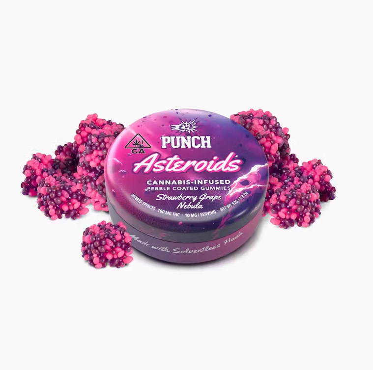 [Punch] Pebble-Coated Gummies - 100mg - Strawberry Grape Nebula