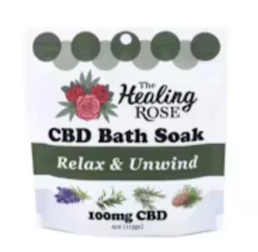 The Healing Rose Relax & Unwind CBD Bath Soak 100mg 4oz