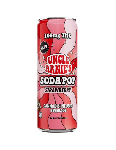 Strawberry Soda (H) Cannabis Infused Beverage 100mg - Uncle Arnie's