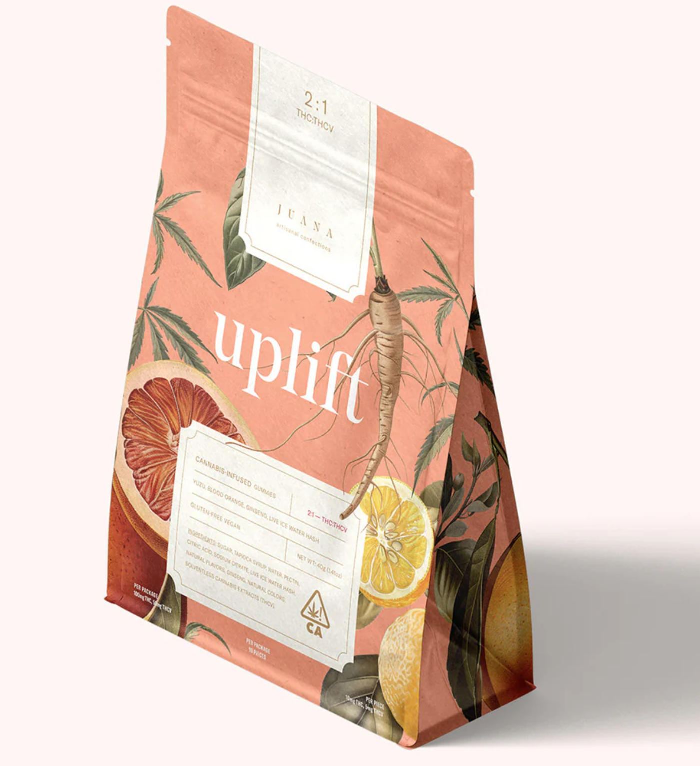 Juana - Yuzu Blood Orange Ginseng - 2:1 Uplift THC:THCV Gummies - 100mg