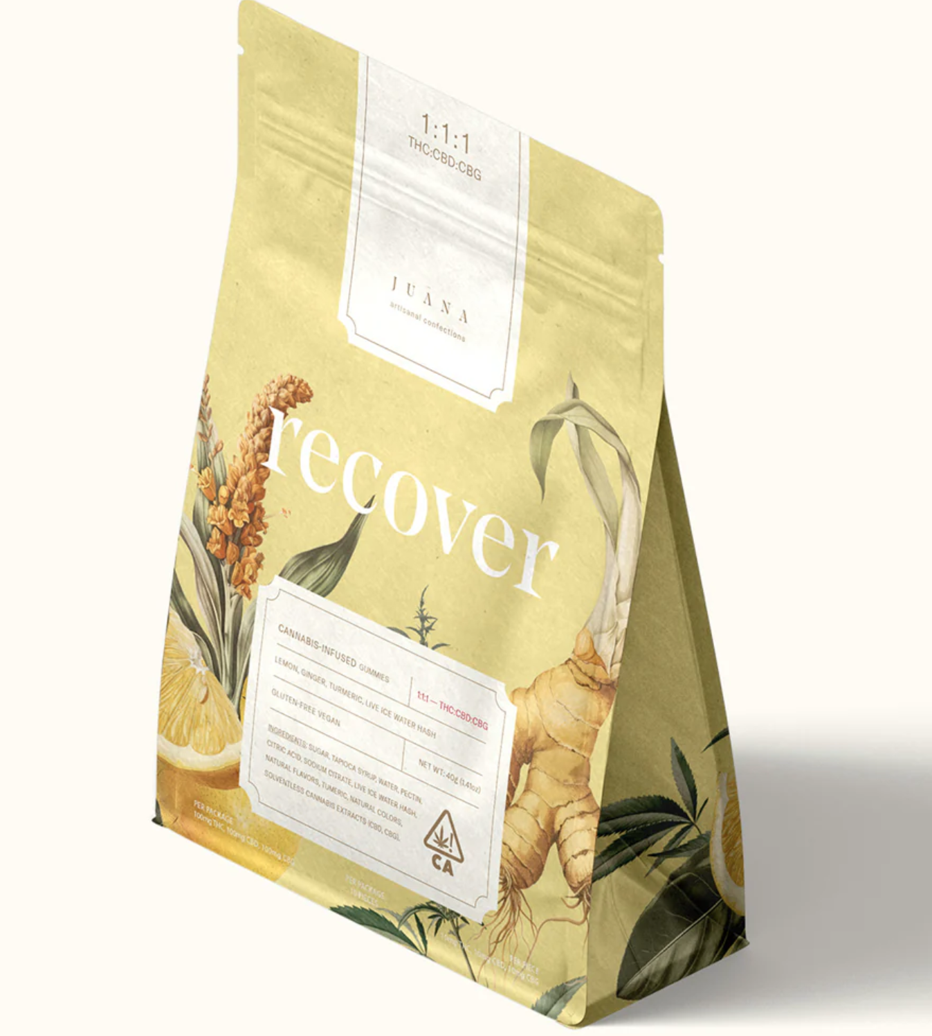 Juana - Lemon Ginger Turmeric Gummies - Recover - 100mg