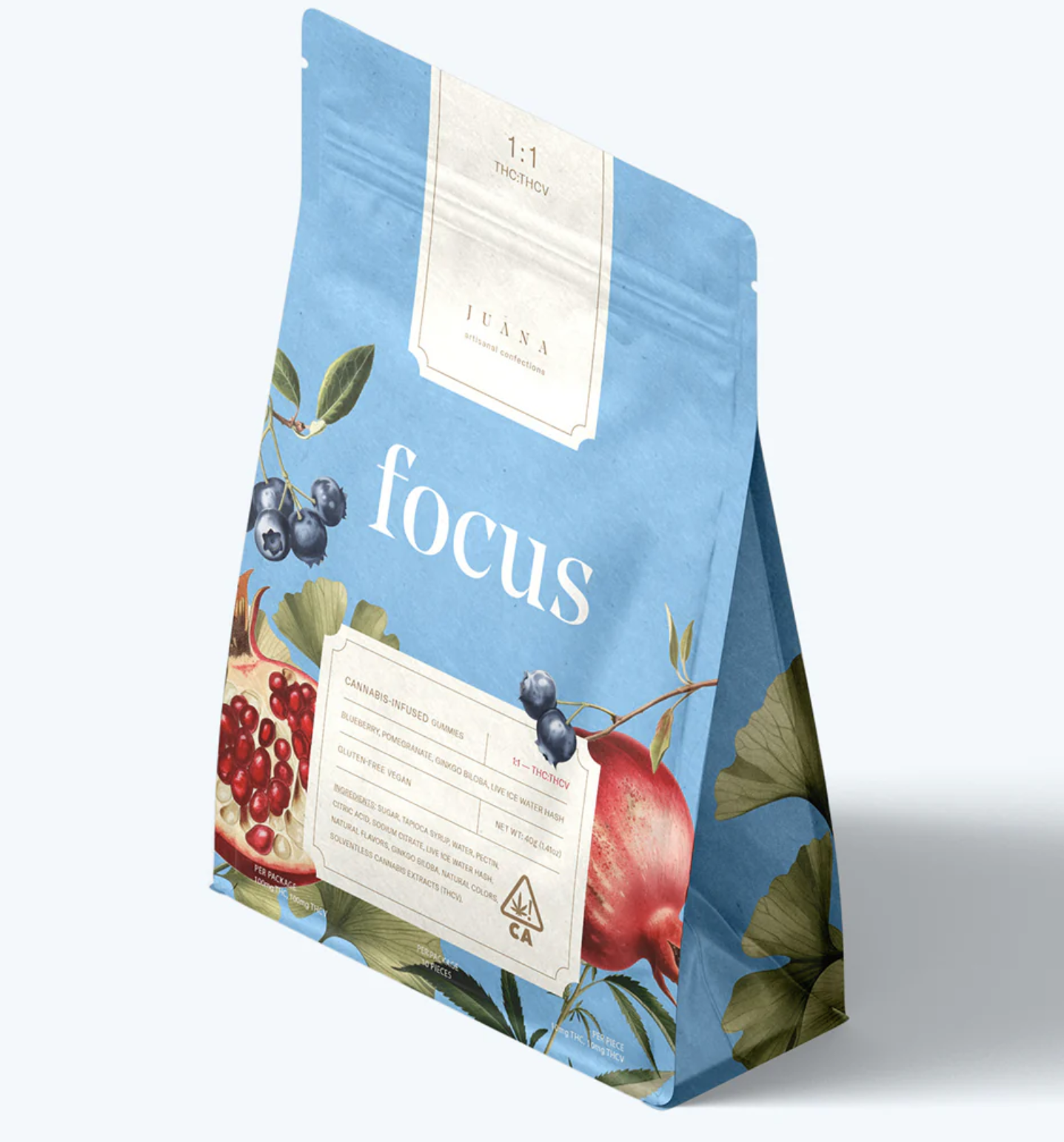 Juana - Blueberry, Pomegranate, Ginkgo Biloba Gummies - Focus - 100mg